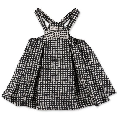 Simonetta checked techno fabric dress