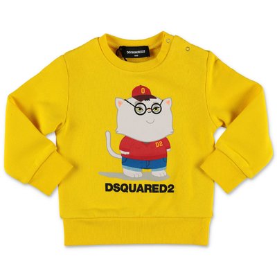 DSQUARED2 yellow cotton sweatshirt