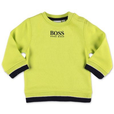 Hugo Boss fluorescent green cotton sweatshirt