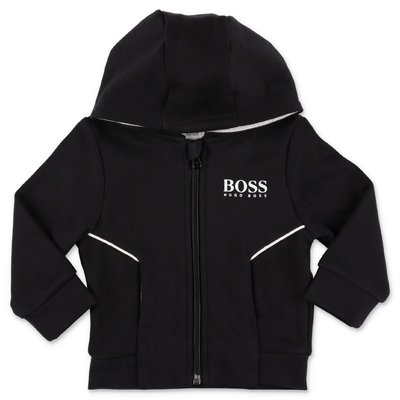 Hugo Boss black cotton hoodie