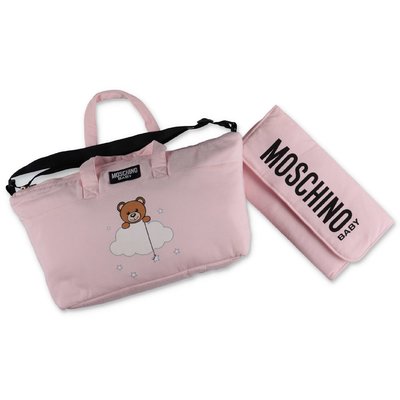 Moschino pink cotton changing bag